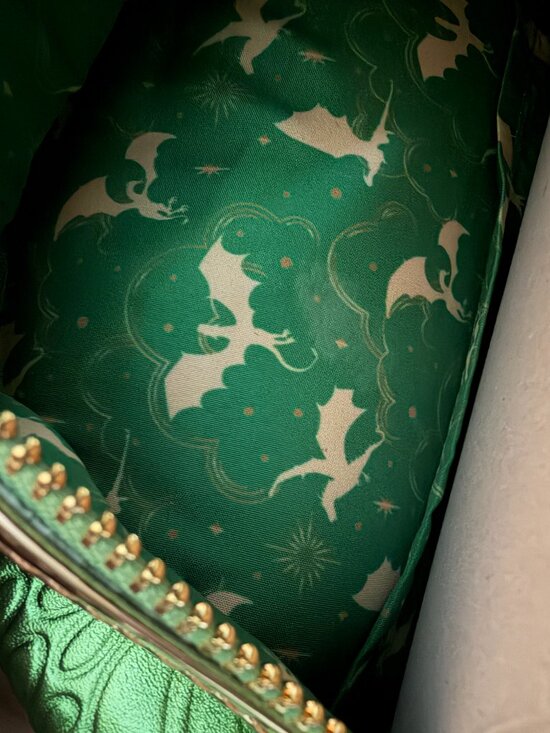 Fourth Wing Green Dragon loungefly backpack main image 3